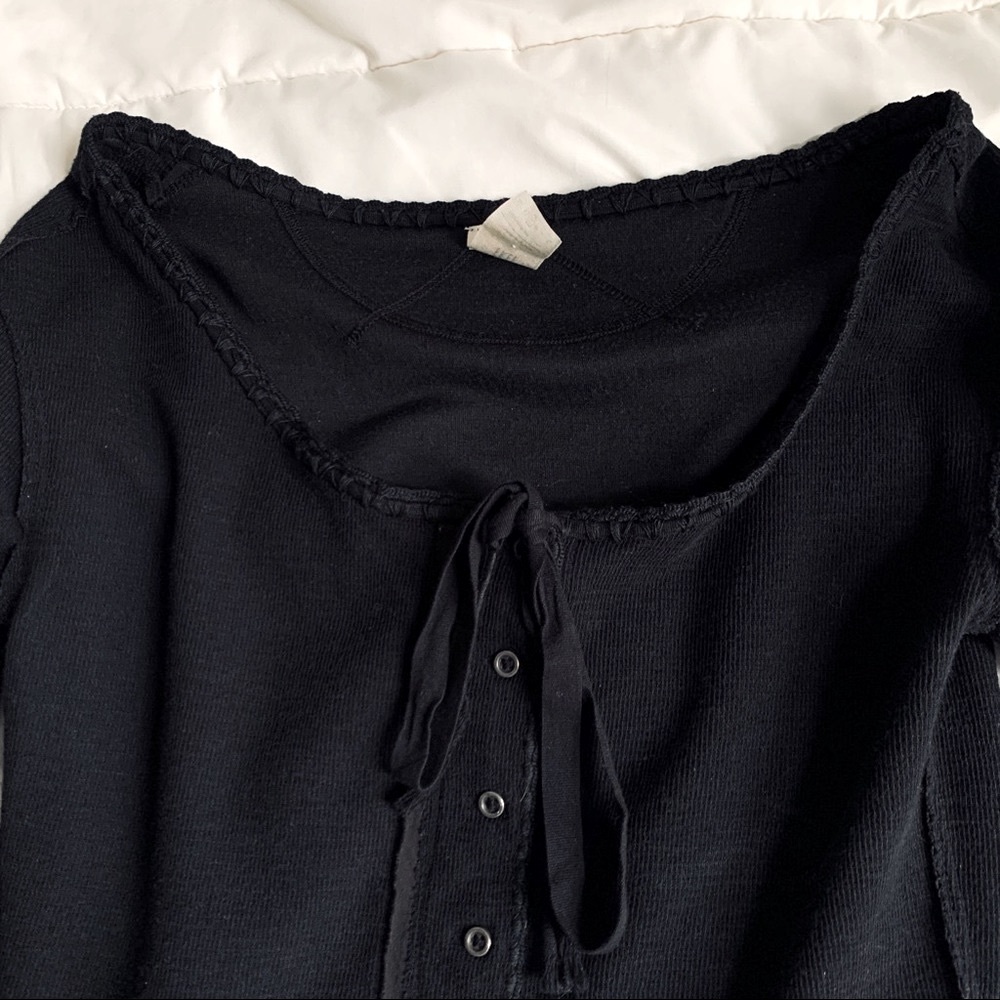 Long sleeve black free people shirt